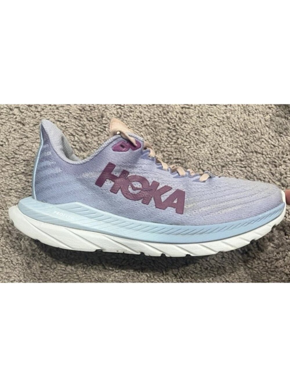 HOKA ONE ONE MACH 5 Women's Baby Lavender Shoes Sneakers Size 7 B 1127894/BLSSN